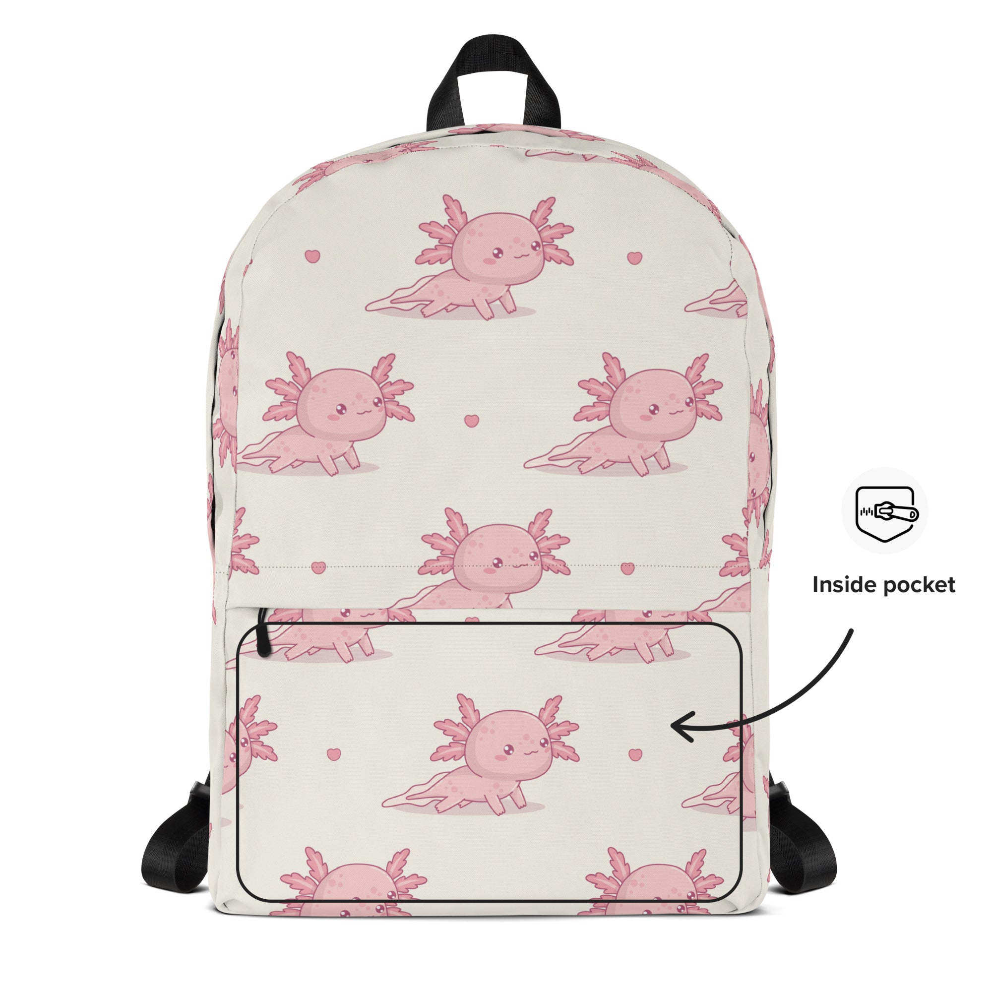 Girls Pink Axolotl Backpack