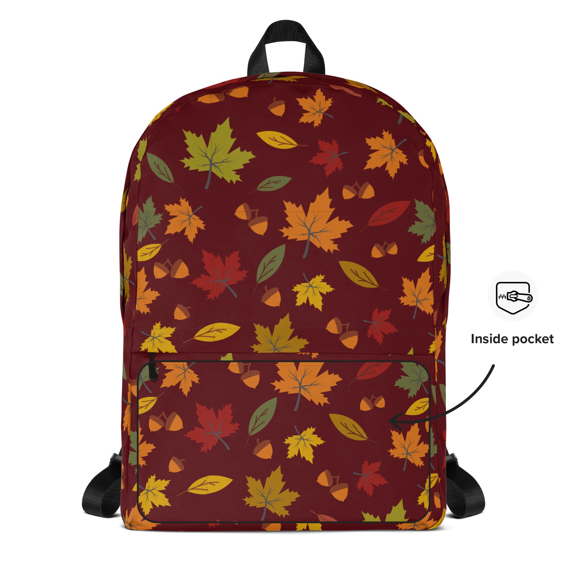 Kids Fall Leaves Backpack - Water-Resistant School Bag With Adjustable Padded Straps & Breathable Mesh Back
