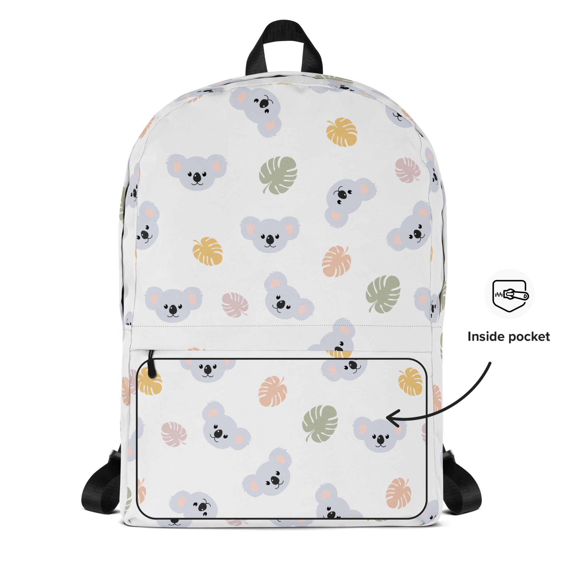 Kids Koala Backpack - Water-Resistant School Bag With Adjustable Padded Straps & Breathable Mesh Back