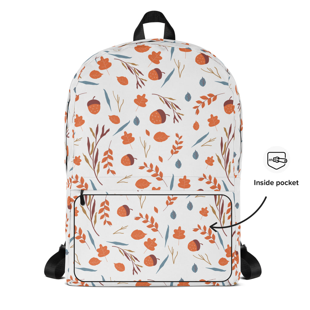 Kids Fall Acorn Backpack - Water-Resistant School Bag With Adjustable Padded Straps & Breathable Mesh Back