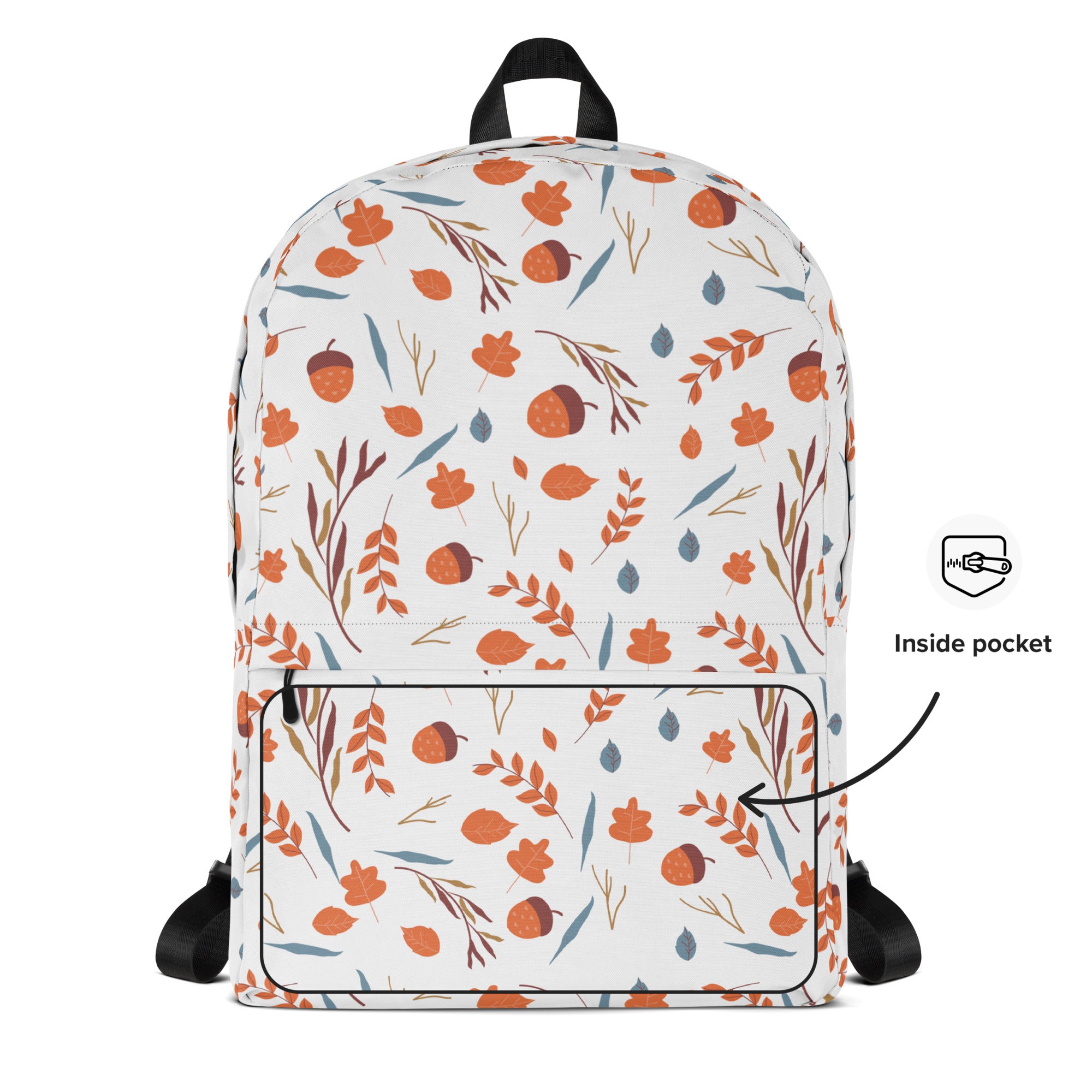 Kids Fall Acorn Backpack - Water-Resistant School Bag With Adjustable Padded Straps & Breathable Mesh Back