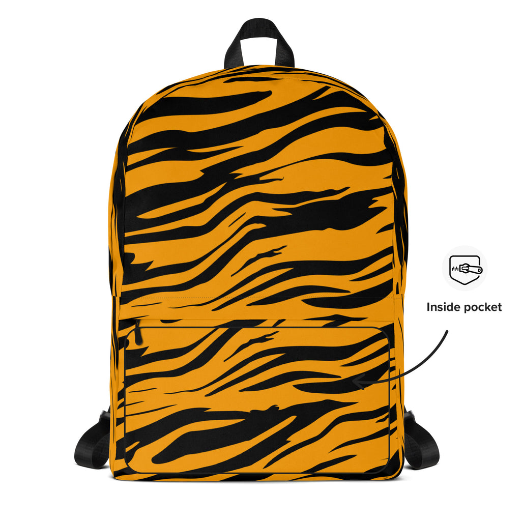 Kids Tiger Stripe Backpack - Water-Resistant School Bag With Adjustable Padded Straps & Breathable Mesh Back