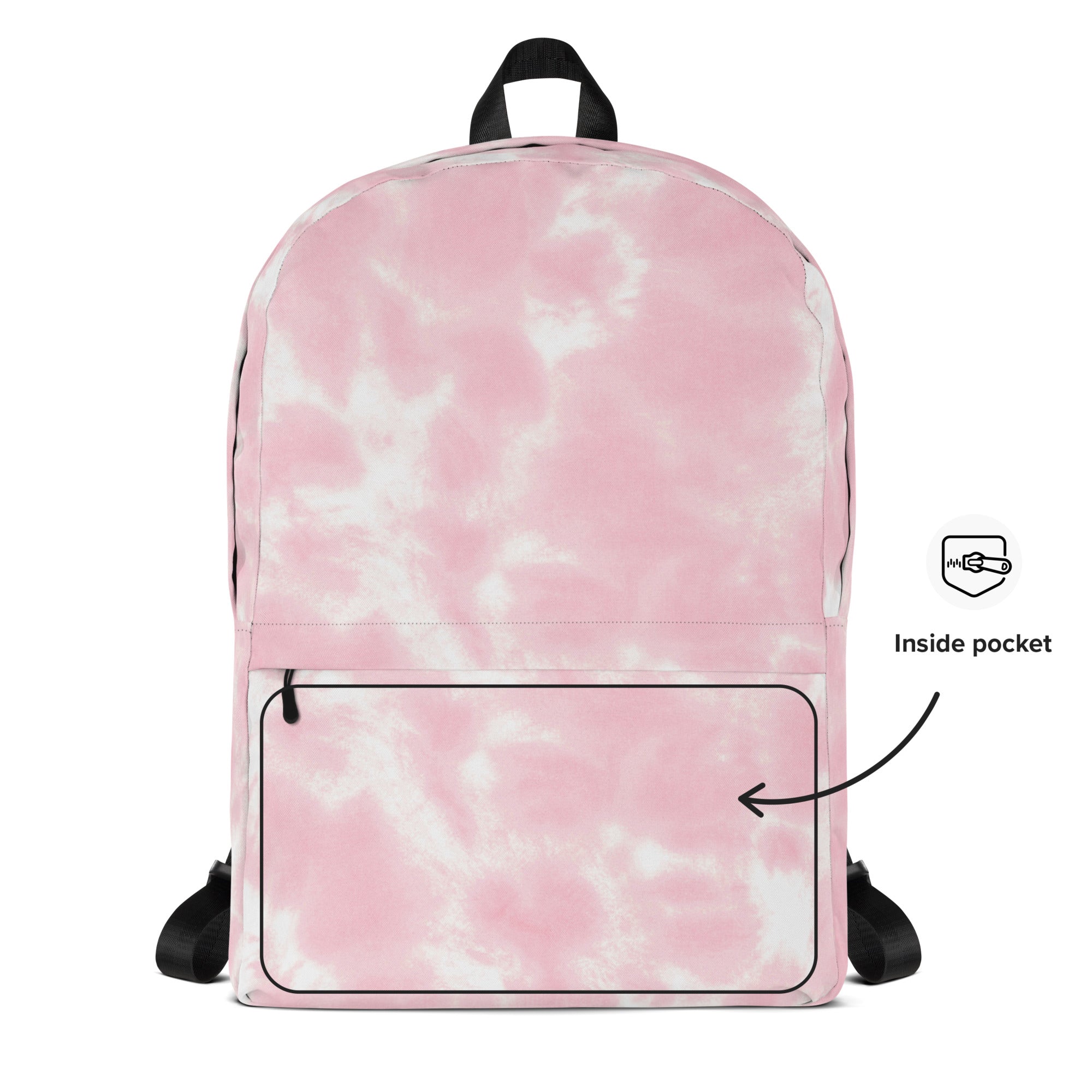 Girls Pink Tie Dye Backpack - Water-Resistant School Bag With Adjustable Padded Straps & Breathable Mesh Back