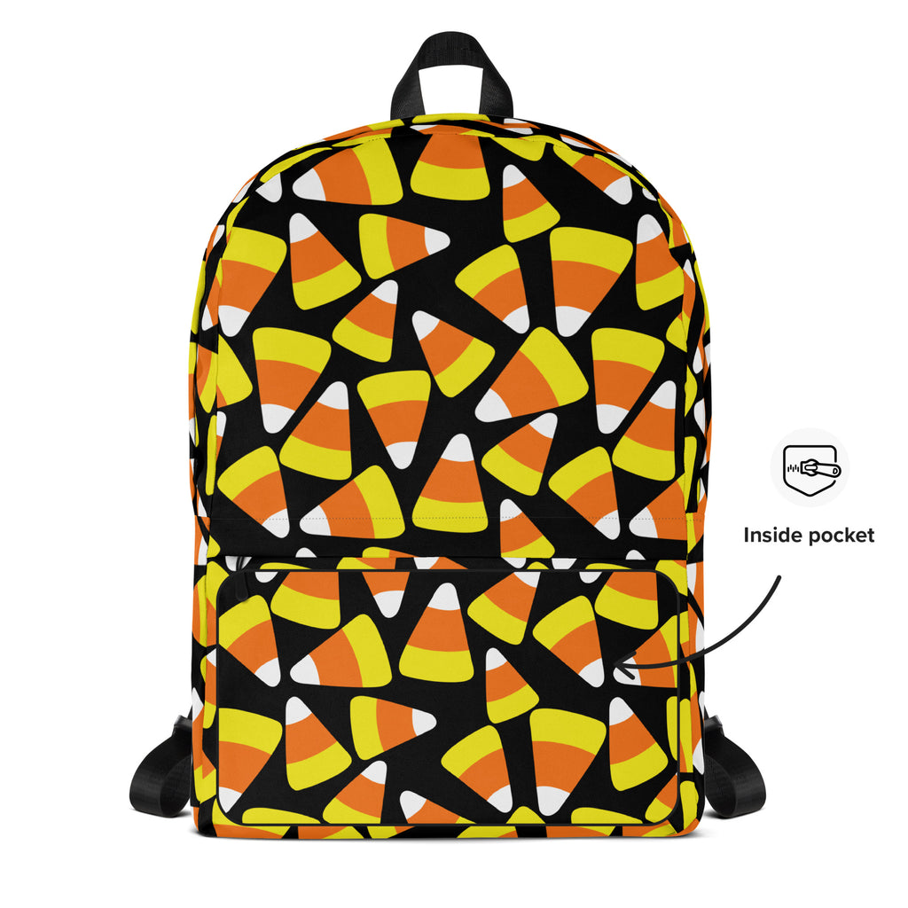 Kids Candy Corn Backpack - Water-Resistant School Bag With Adjustable Padded Straps & Breathable Mesh Back