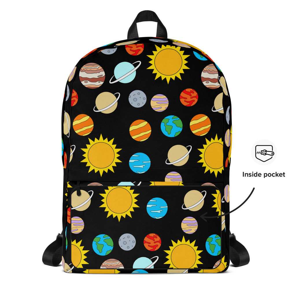 Kids Solar System Backpack - Water-Resistant School Bag With Adjustable Padded Straps & Breathable Mesh Back