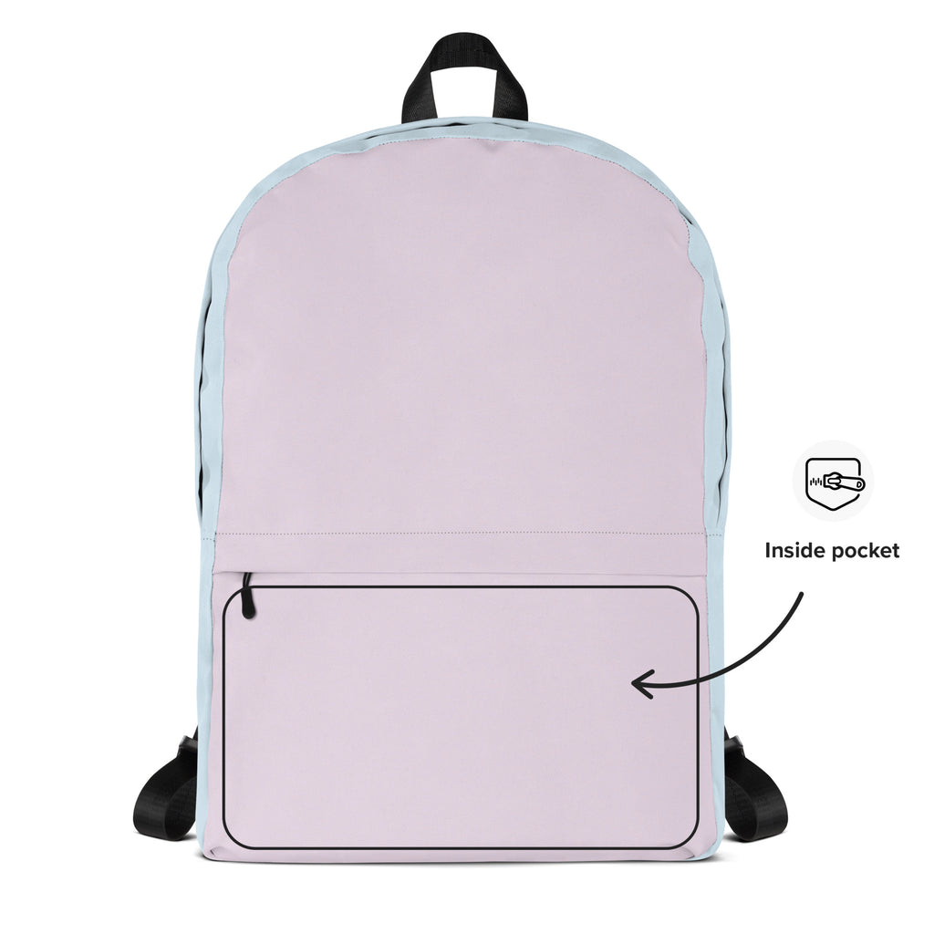 Girls Cotton Candy Color Block Backpack - Water-Resistant School Bag With Adjustable Padded Straps & Breathable Mesh Back