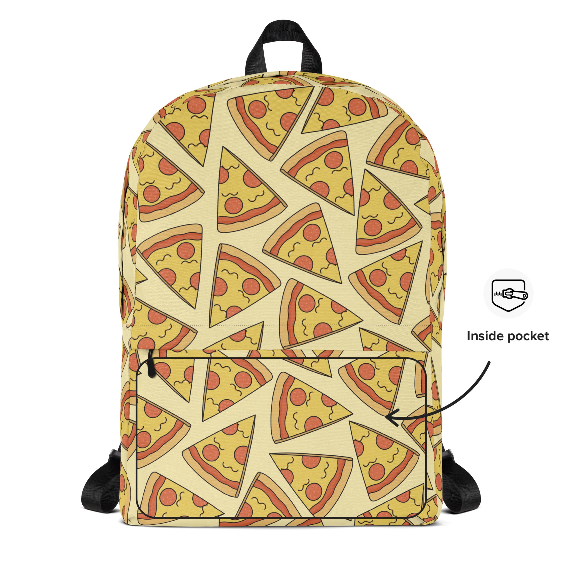 Kids Pizza Slice Backpack - Water-Resistant School Bag With Adjustable Padded Straps & Breathable Mesh Back