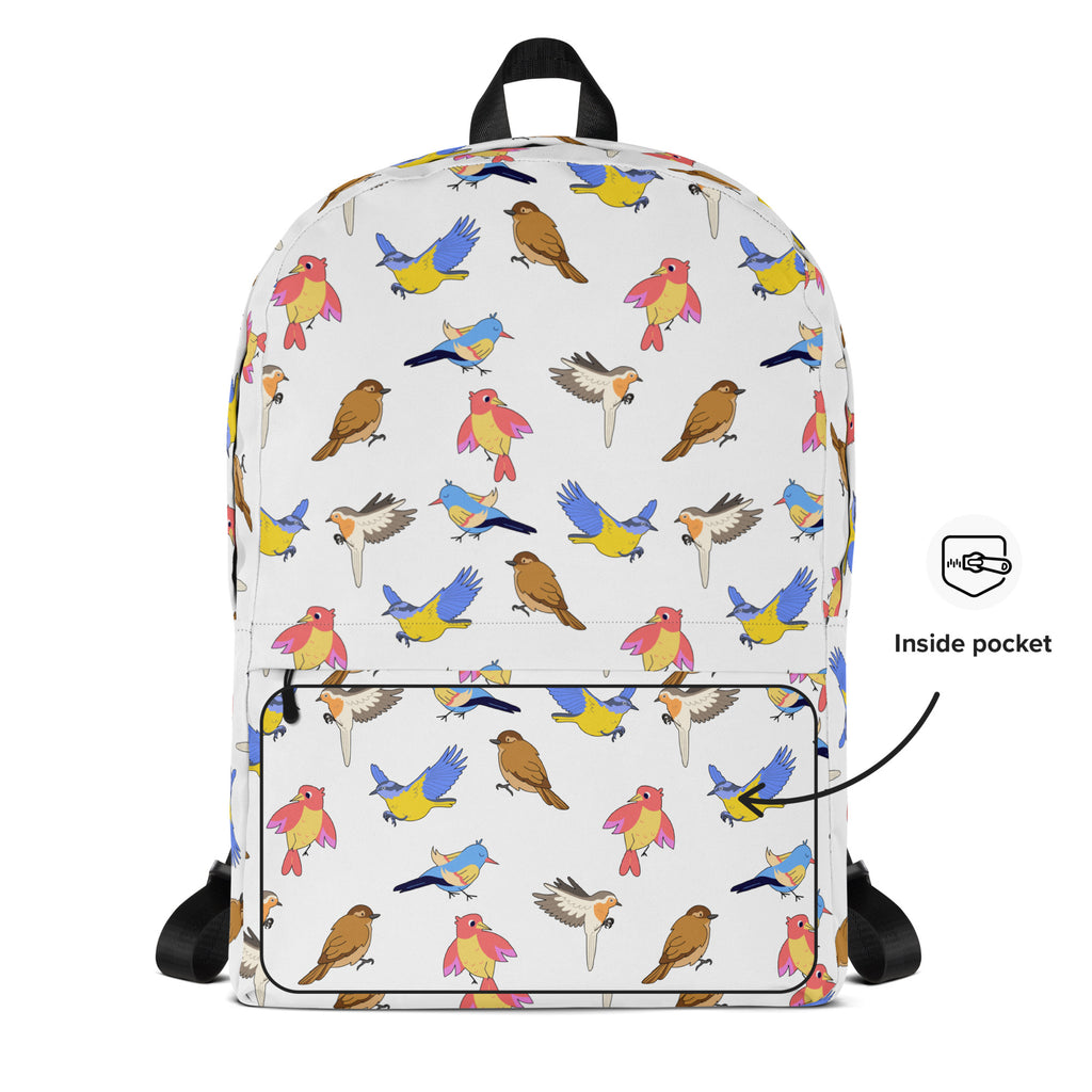 Kids Colorful Bird Backpack - Water-Resistant School Bag With Adjustable Padded Straps & Breathable Mesh Back