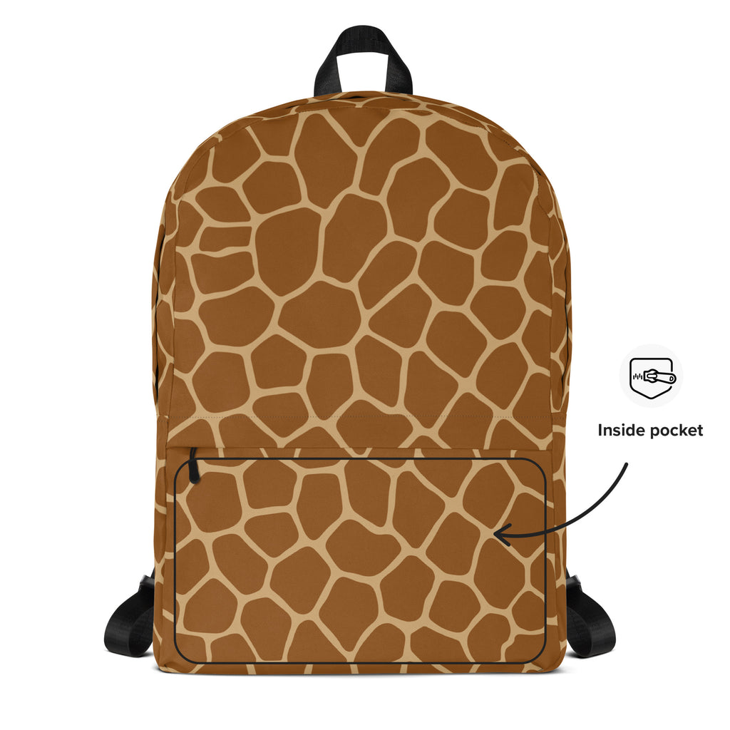 Kids Giraffe Print Backpack - Water-Resistant School Bag With Adjustable Padded Straps & Breathable Mesh Back