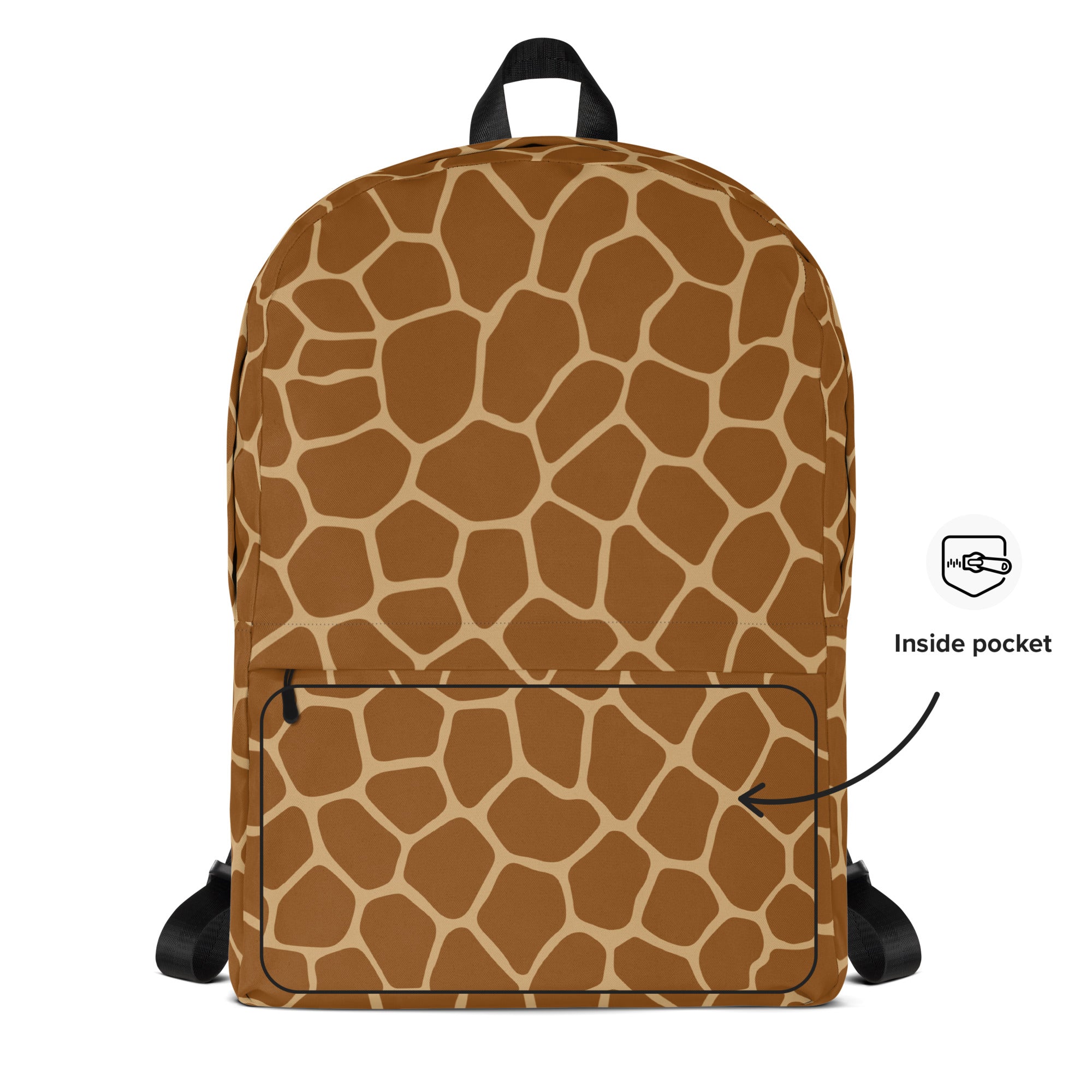 Kids Giraffe Print Backpack - Water-Resistant School Bag With Adjustable Padded Straps & Breathable Mesh Back