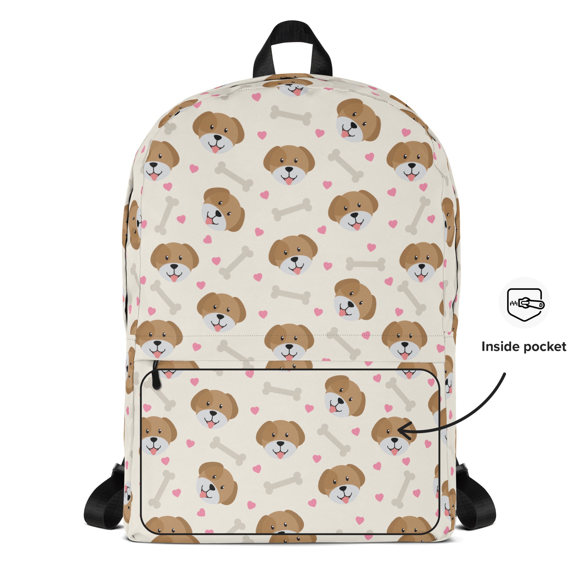 Girls Cute Dog Backpack - Water-Resistant School Bag With Adjustable Padded Straps & Breathable Mesh Back
