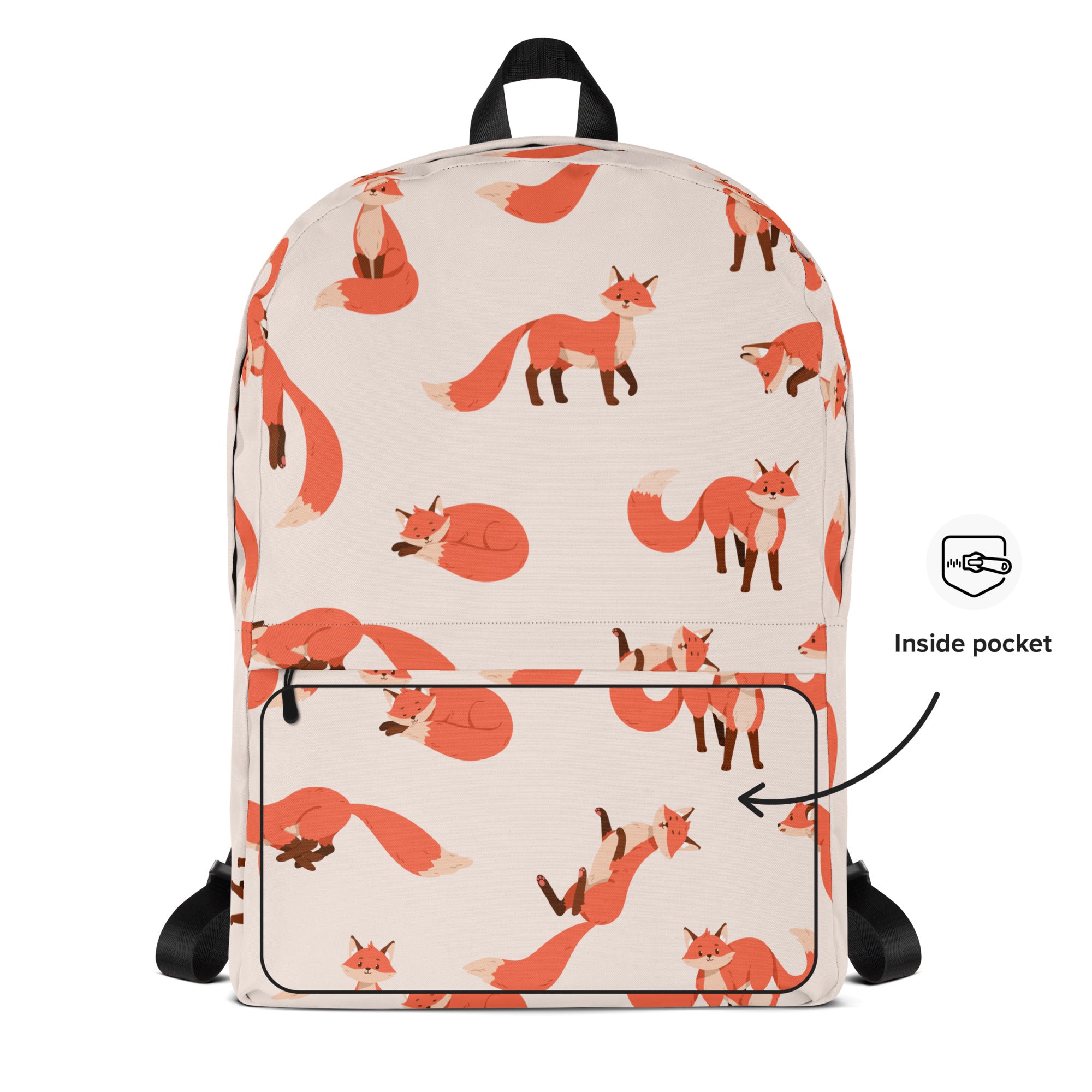 Kids Fox Backpack - Water-Resistant School Bag With Adjustable Padded Straps & Breathable Mesh Back