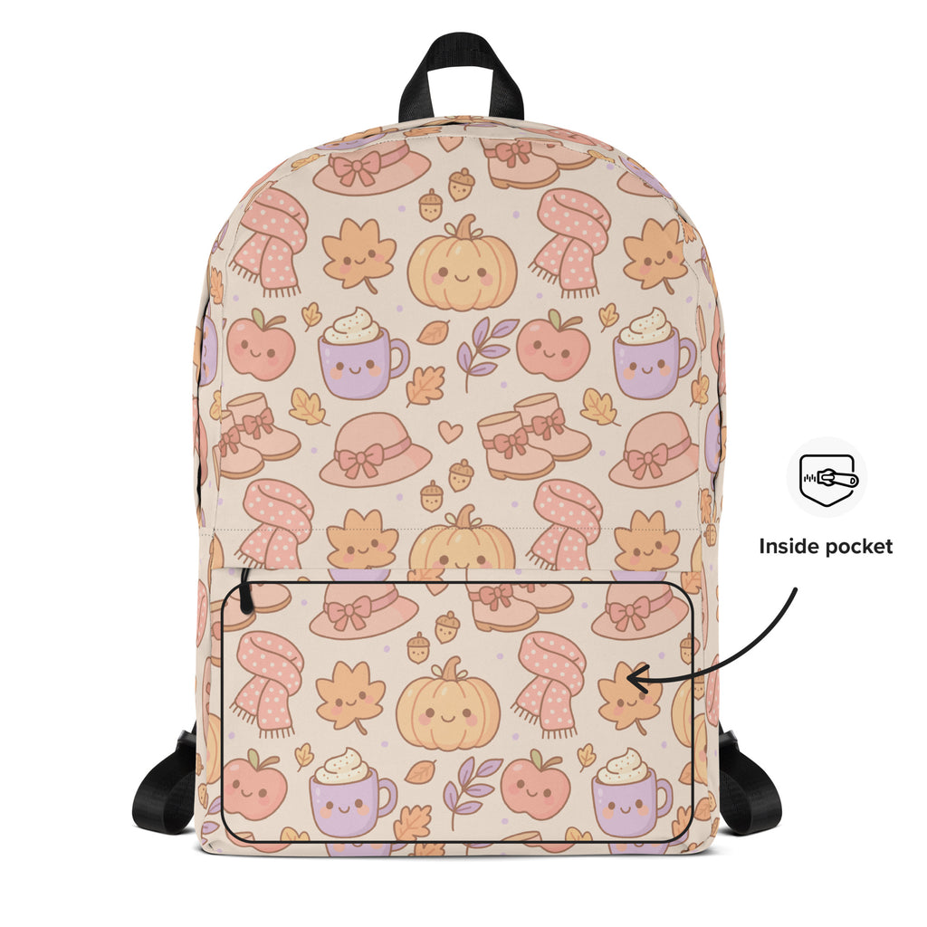 Kids Autumn Themed Backpack - Water-Resistant School Bag With Adjustable Padded Straps & Breathable Mesh Back