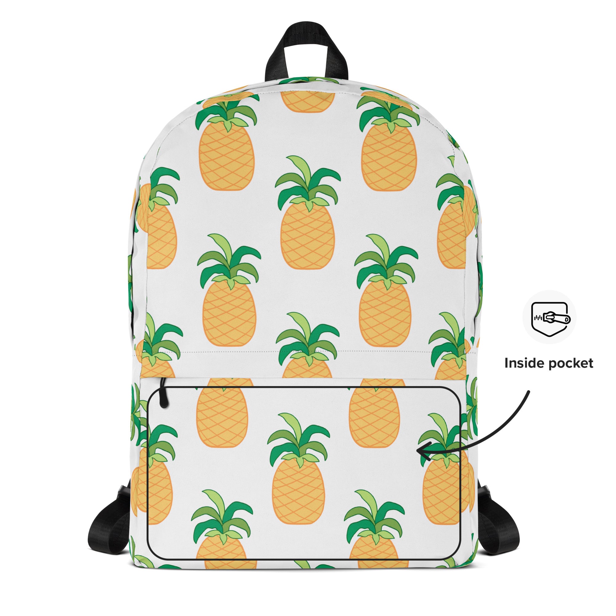 Kids Pineapple Backpack - Water-Resistant School Bag With Adjustable Padded Straps & Breathable Mesh Back