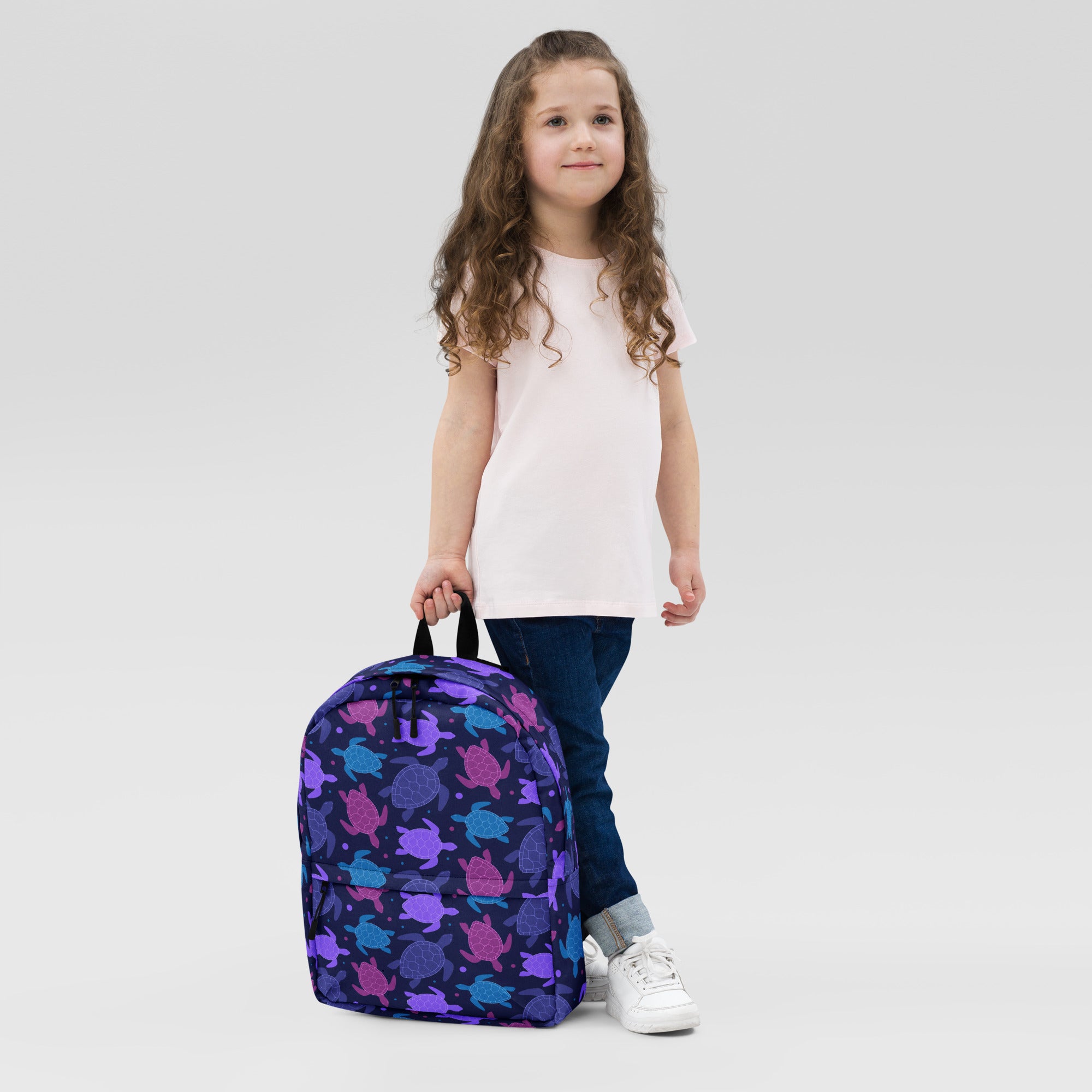 Girls Purple Turtle Backpack