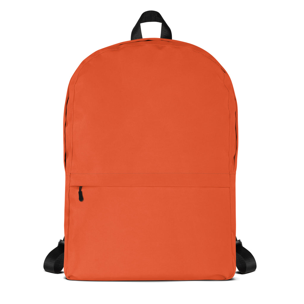 Kids orange backpack with black straps and top handle designed for durable everyday use
