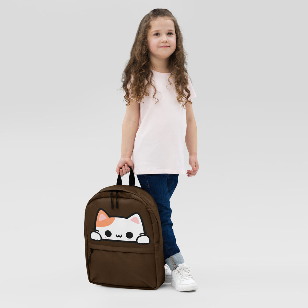 Girls Peeking Cat Backpack
