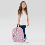 Girls Pink Pug Backpack
