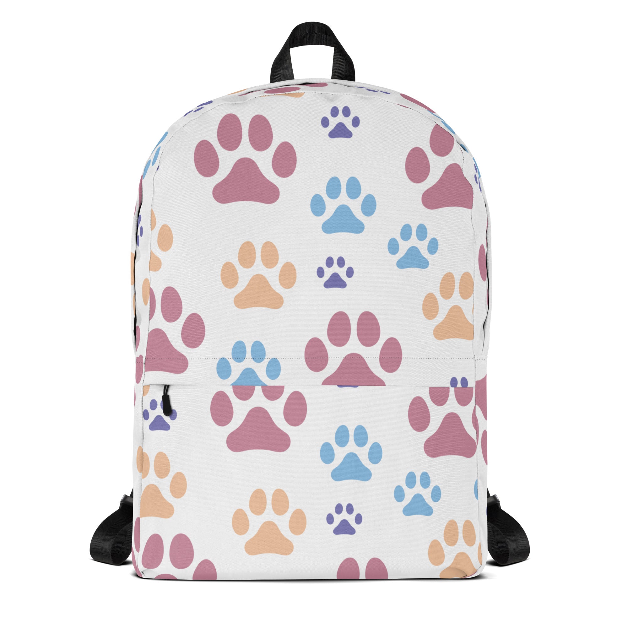 Kids Colorful Paw Print Backpack