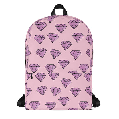 Girls Purple Diamonds Backpack