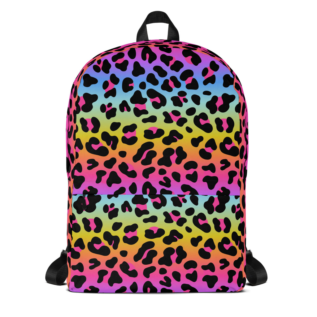 Girls Rainbow Leopard Backpack