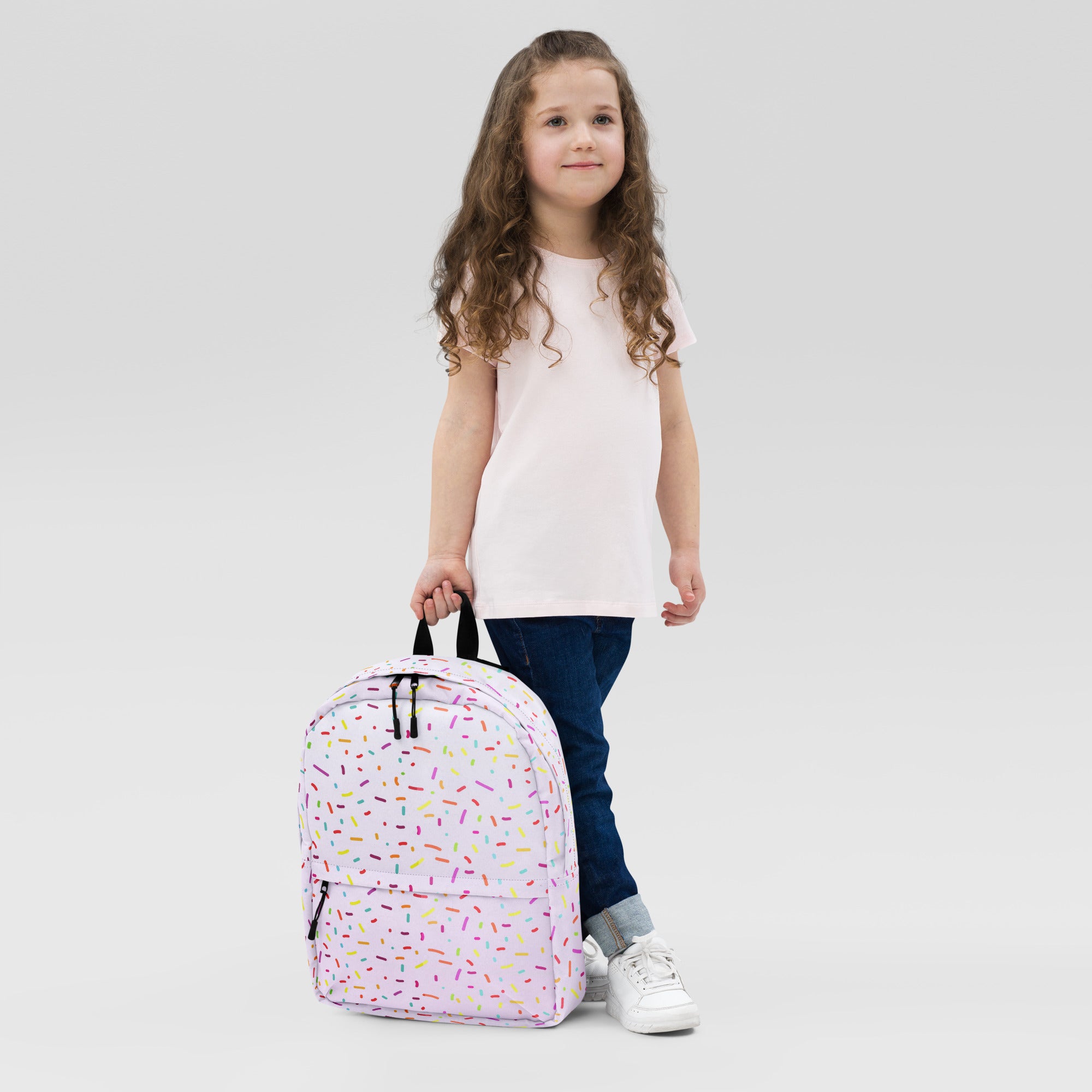 Girls Colorful Ice Cream Sprinkles Backpack