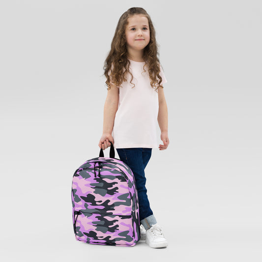 Girls Purple Camouflage Backpack