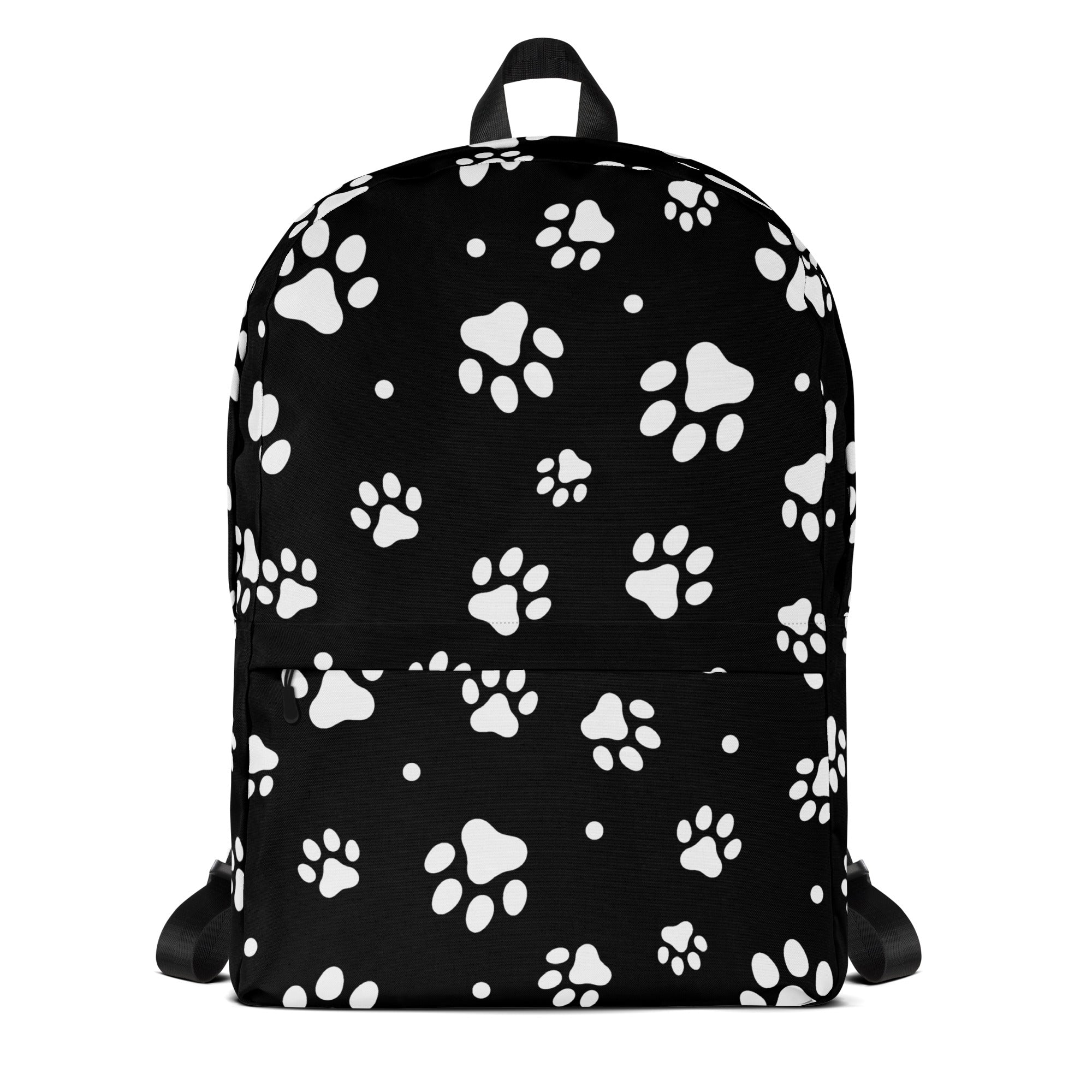 Kids Black Paw Print Backpack