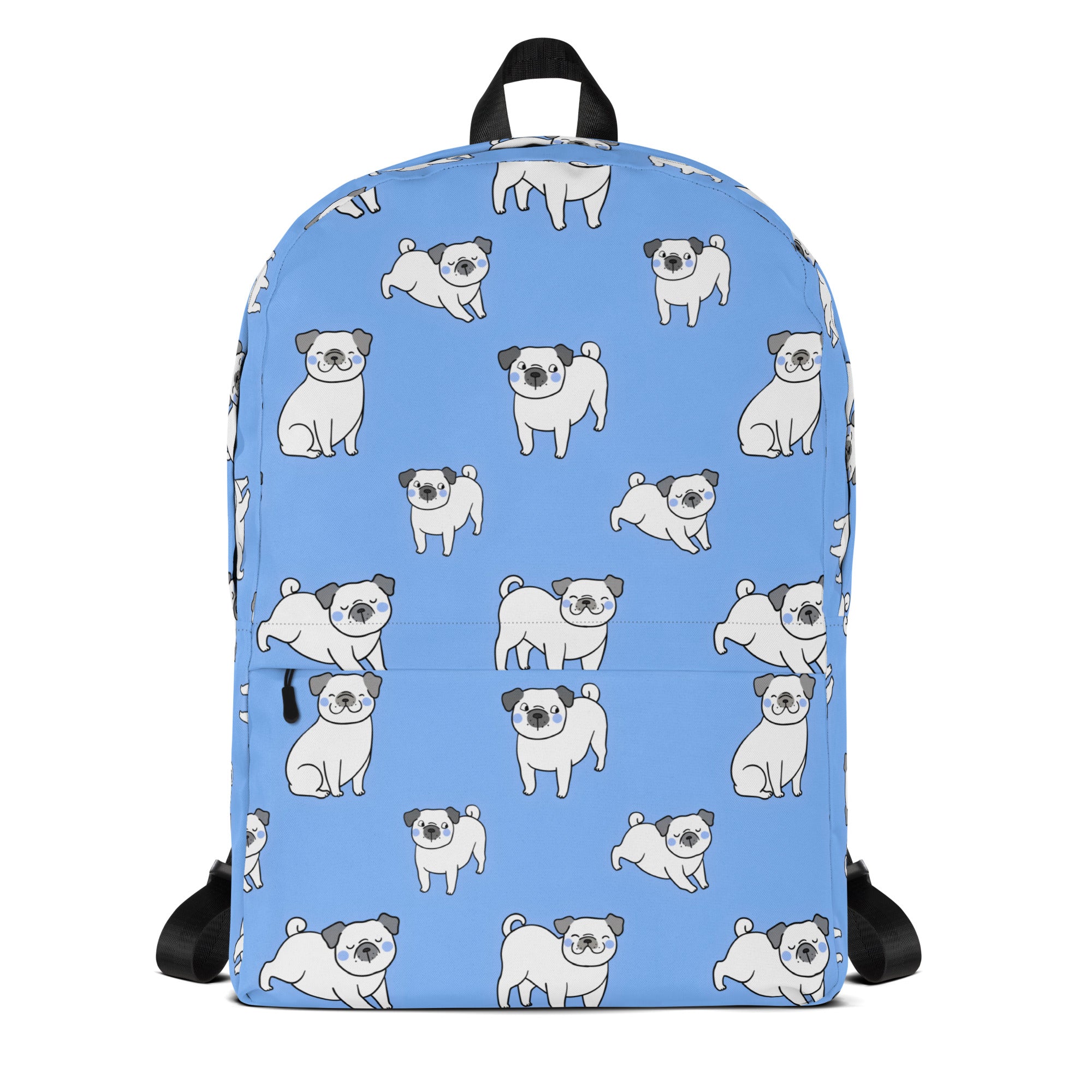 Kids Blue Pug Backpack