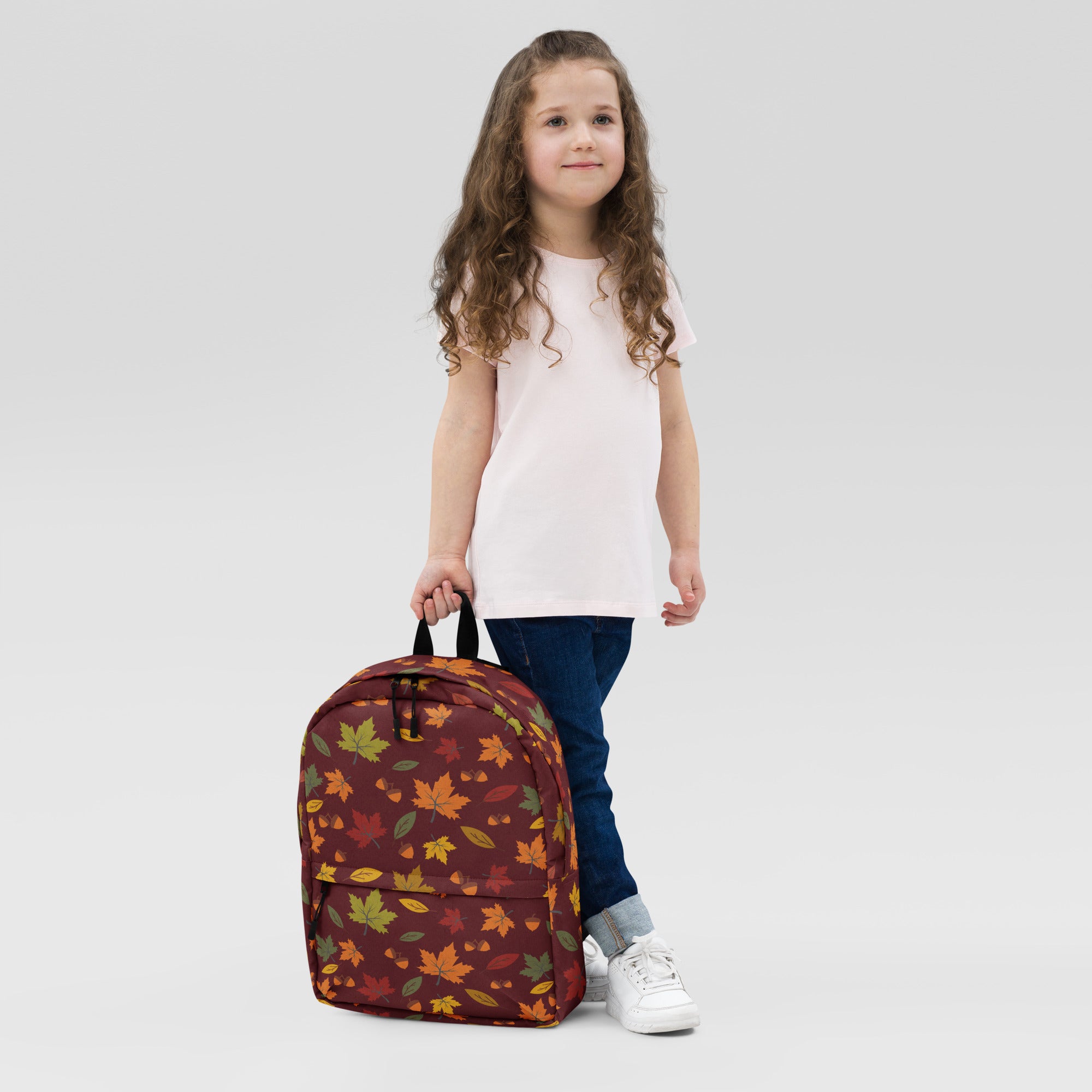 Kids Fall Leaves Backpack - Water-Resistant School Bag With Adjustable Padded Straps & Breathable Mesh Back
