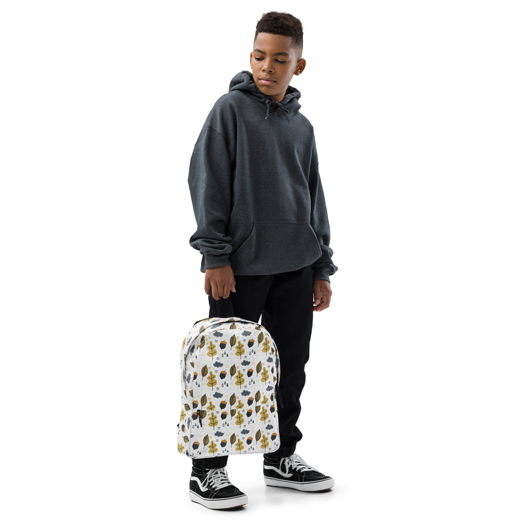 Kids Autumn Acorn Backpack - Water-Resistant School Bag With Adjustable Padded Straps & Breathable Mesh Back