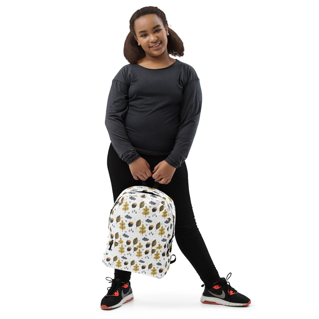Kids Autumn Acorn Backpack - Water-Resistant School Bag With Adjustable Padded Straps & Breathable Mesh Back