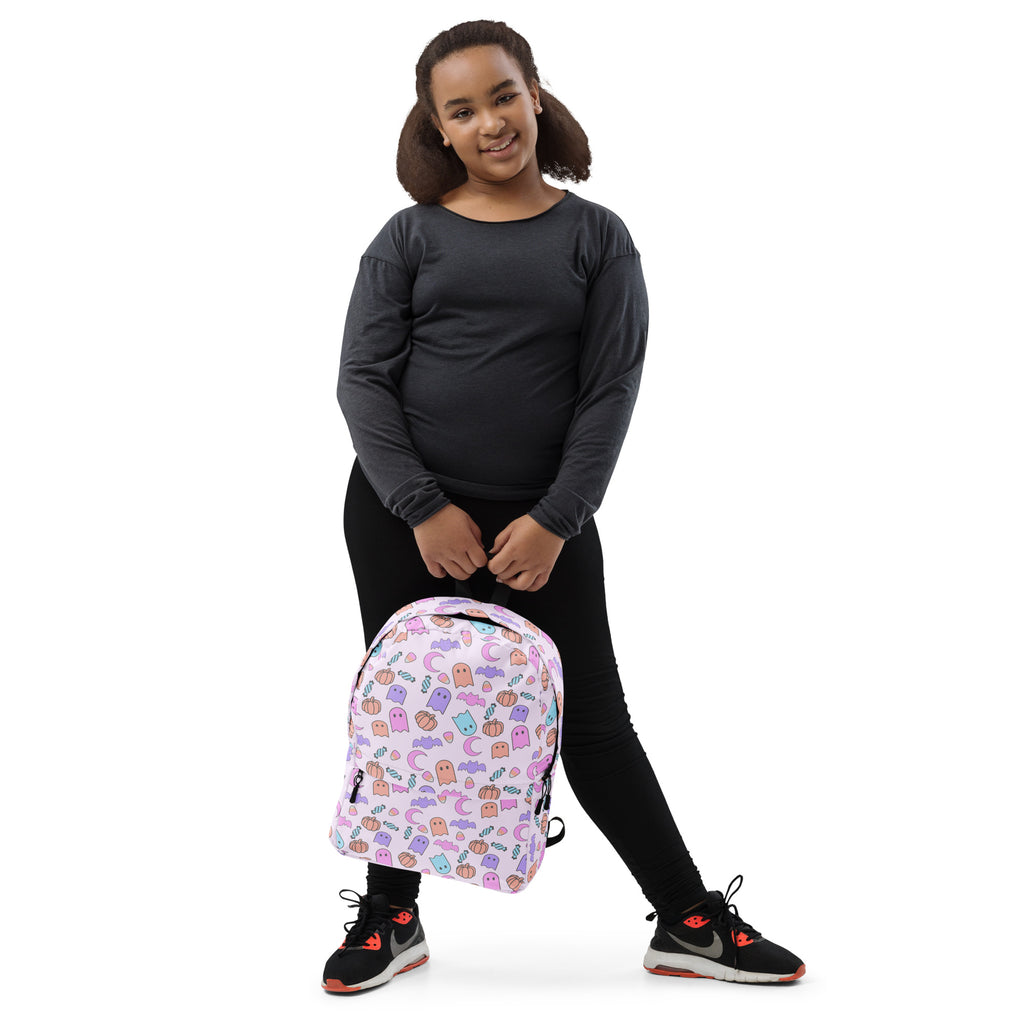 Girls Ghost Halloween Backpack - Water-Resistant School Bag With Adjustable Padded Straps & Breathable Mesh Back (Copy)