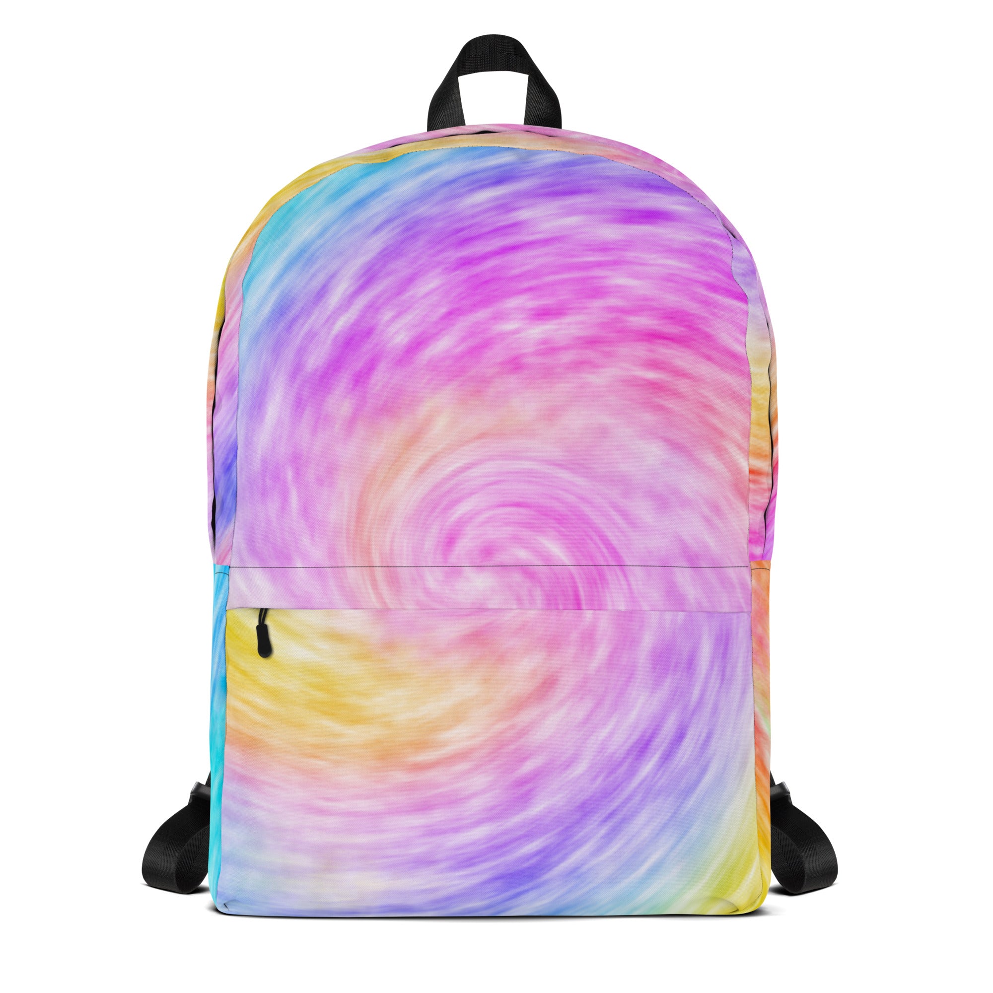 Kids Rainbow Tie Dye Backpack - Water-Resistant School Bag With Adjustable Padded Straps & Breathable Mesh Back