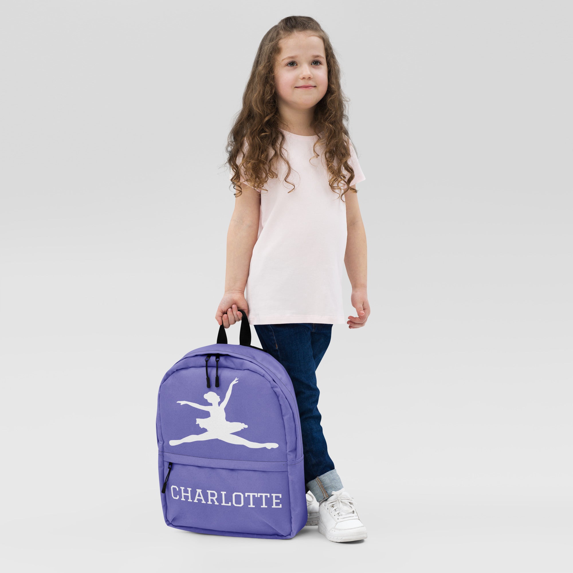 Girls Custom Ballerina Backpack - Water-Resistant School Bag With Adjustable Padded Straps & Breathable Mesh Back
