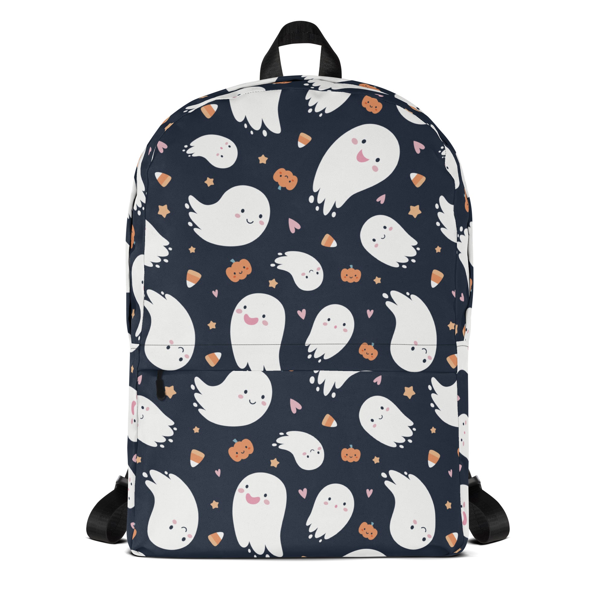 Kids Ghost Halloween Backpack - Water-Resistant School Bag With Adjustable Padded Straps & Breathable Mesh Back