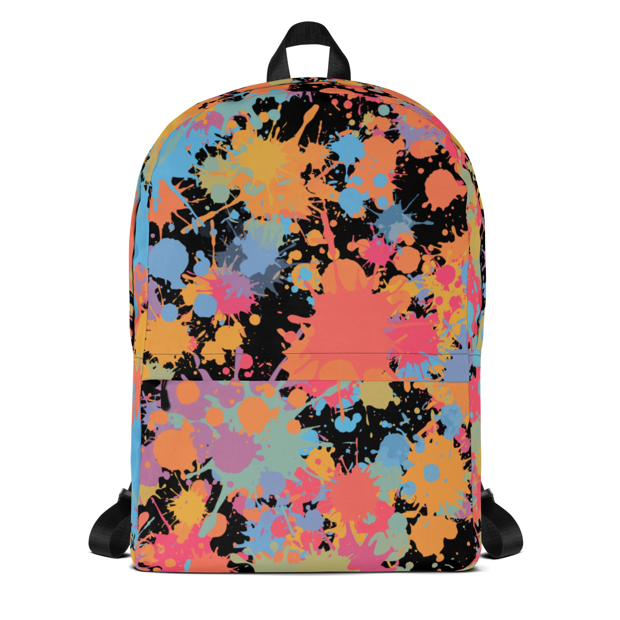 Kids Paint Splatter Backpack - Water-Resistant School Bag With Adjustable Padded Straps & Breathable Mesh Back
