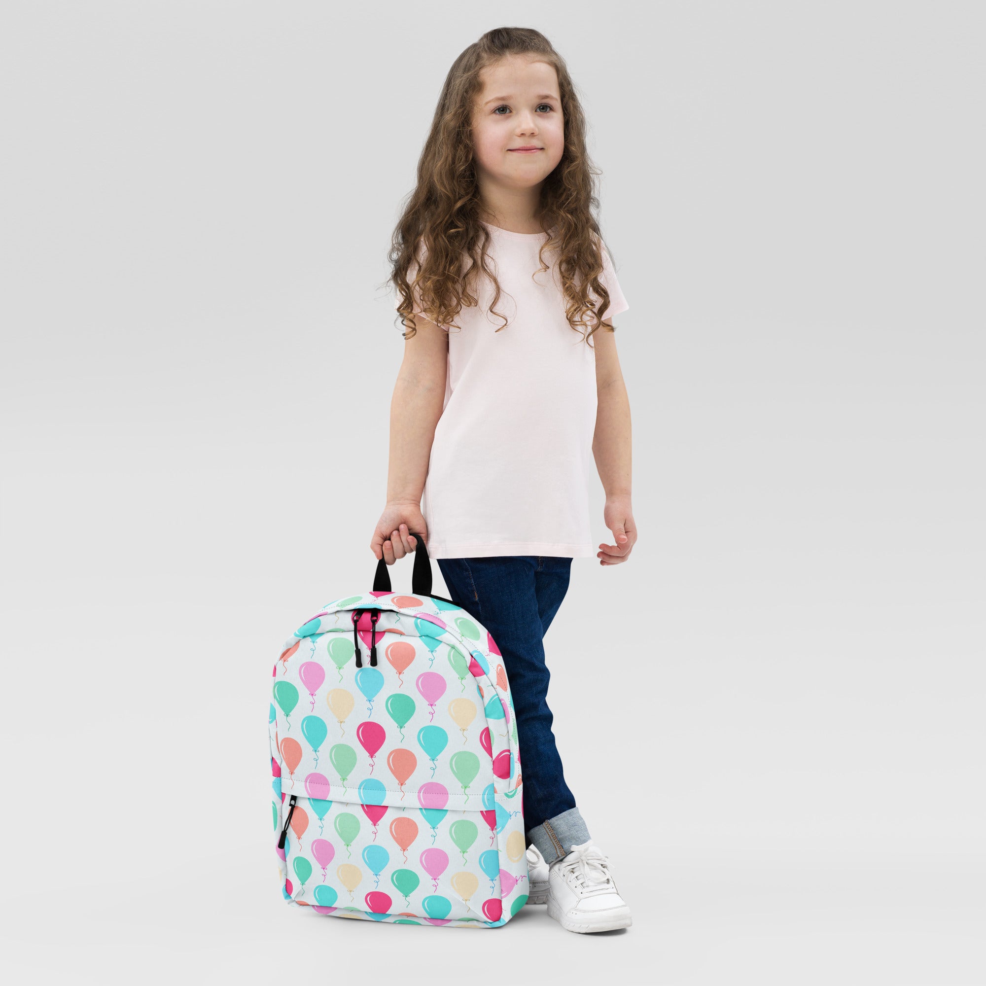 Kids Colorful Balloons Backpack - Water-Resistant School Bag With Adjustable Padded Straps & Breathable Mesh Back