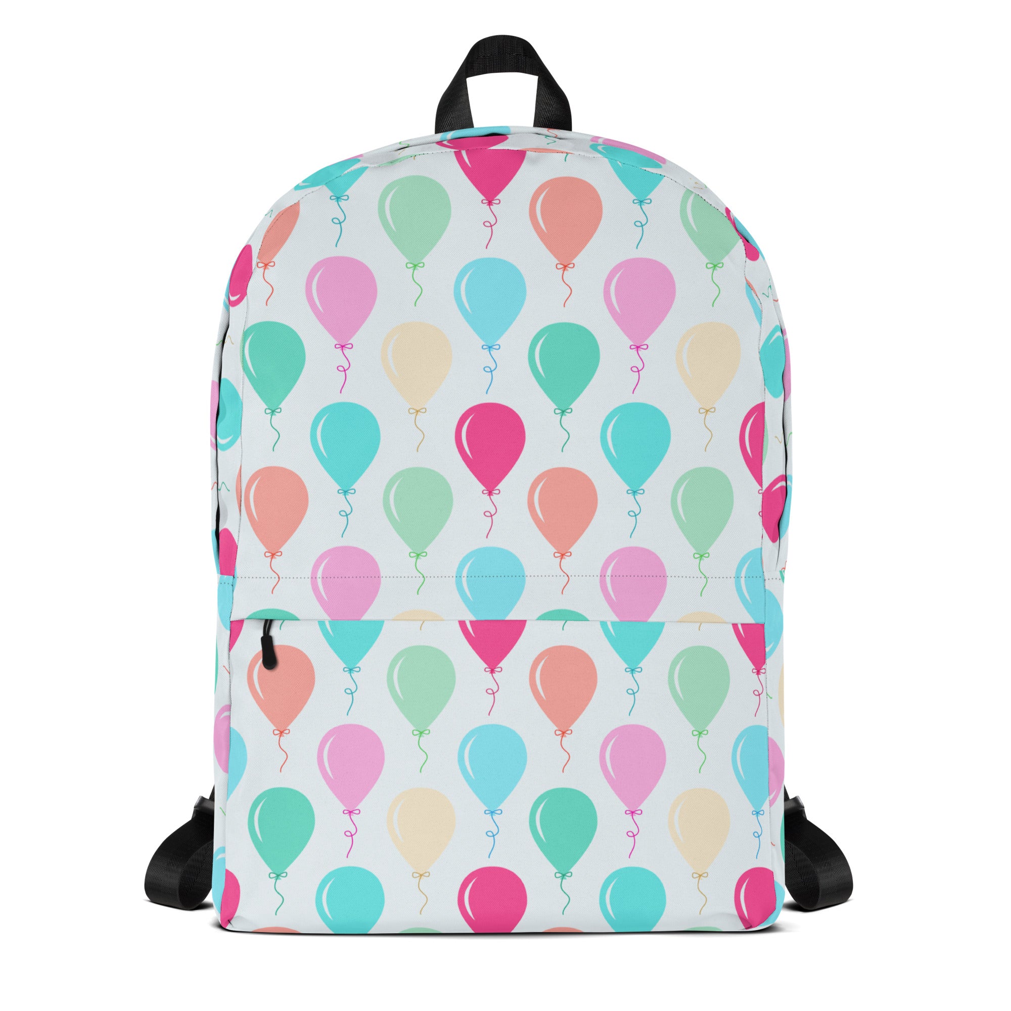 Kids Colorful Balloons Backpack - Water-Resistant School Bag With Adjustable Padded Straps & Breathable Mesh Back