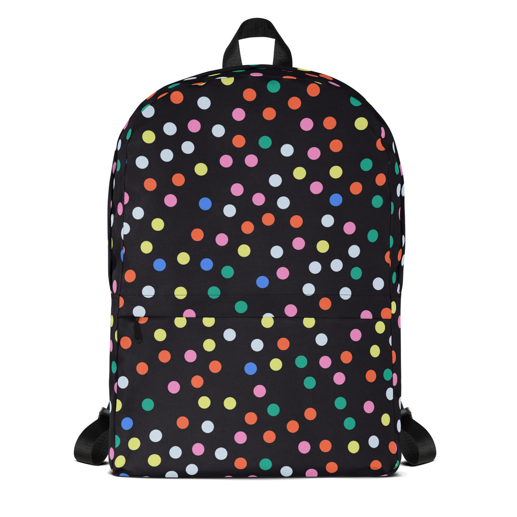 Kids Colorful Dots Backpack - Water-Resistant School Bag With Adjustable Padded Straps & Breathable Mesh Back