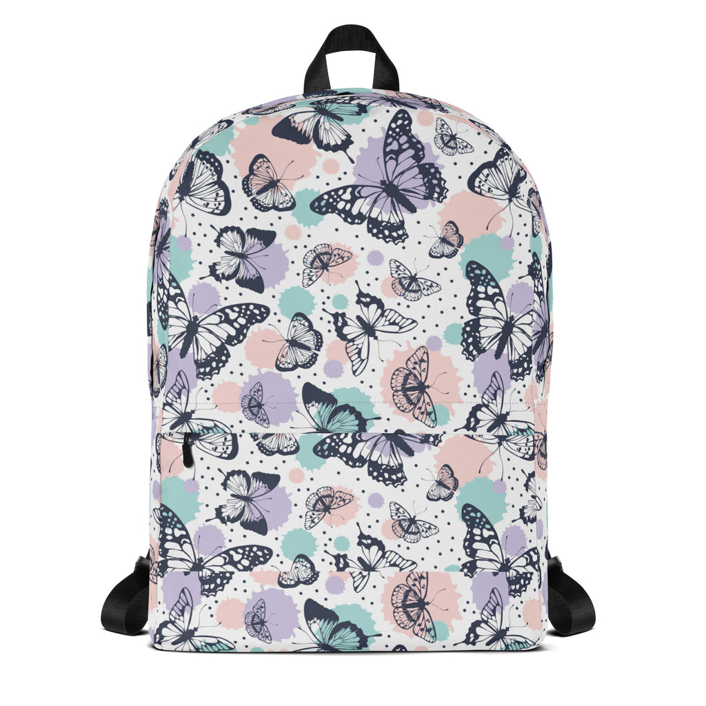 Girls Butterfly Backpack - Water-Resistant School Bag With Adjustable Padded Straps & Breathable Mesh Back