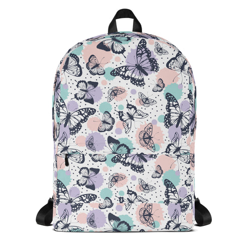 Girls Butterfly Backpack - Water-Resistant School Bag With Adjustable Padded Straps & Breathable Mesh Back