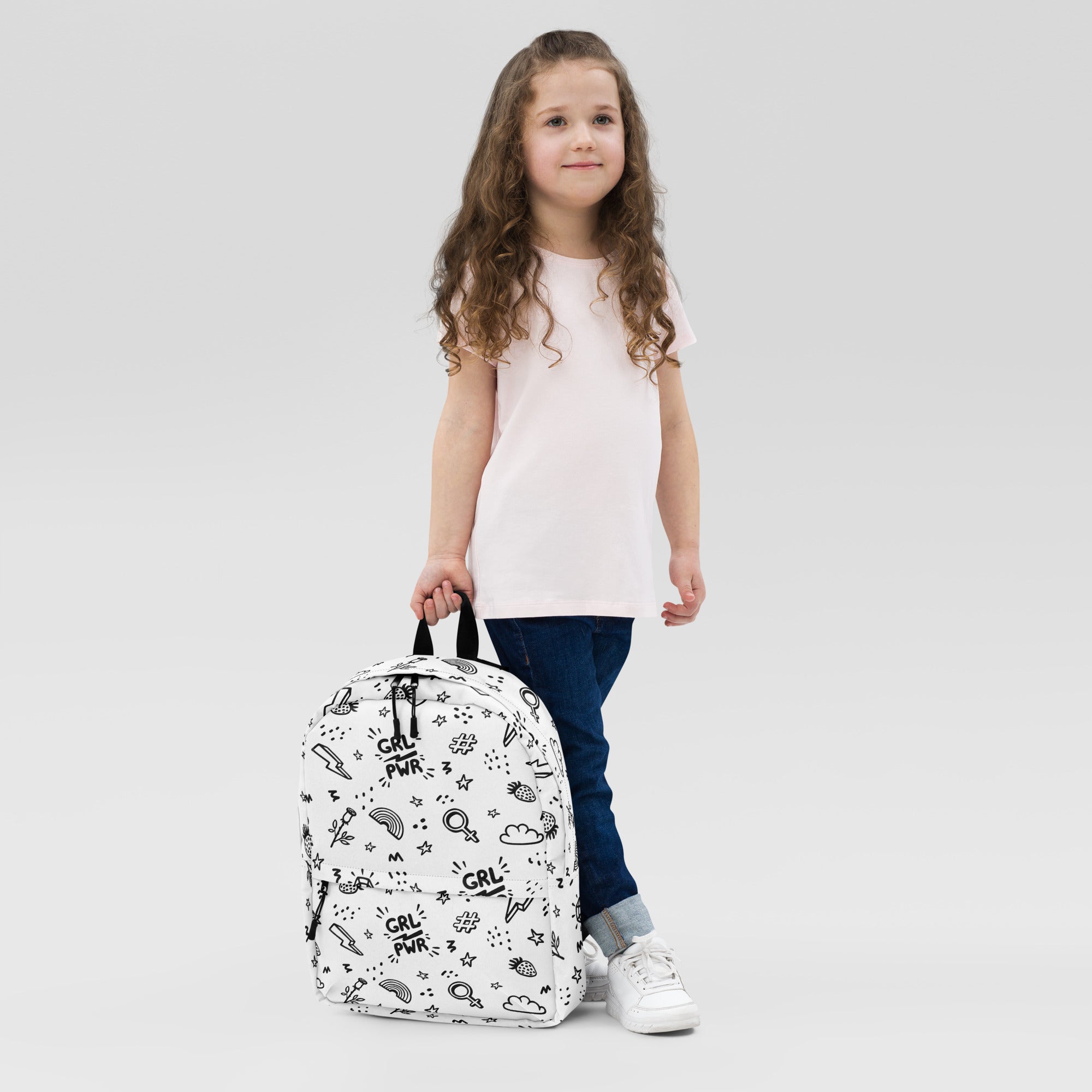 Girl Power Kids Backpack - Water-Resistant School Bag With Adjustable Padded Straps & Breathable Mesh Back
