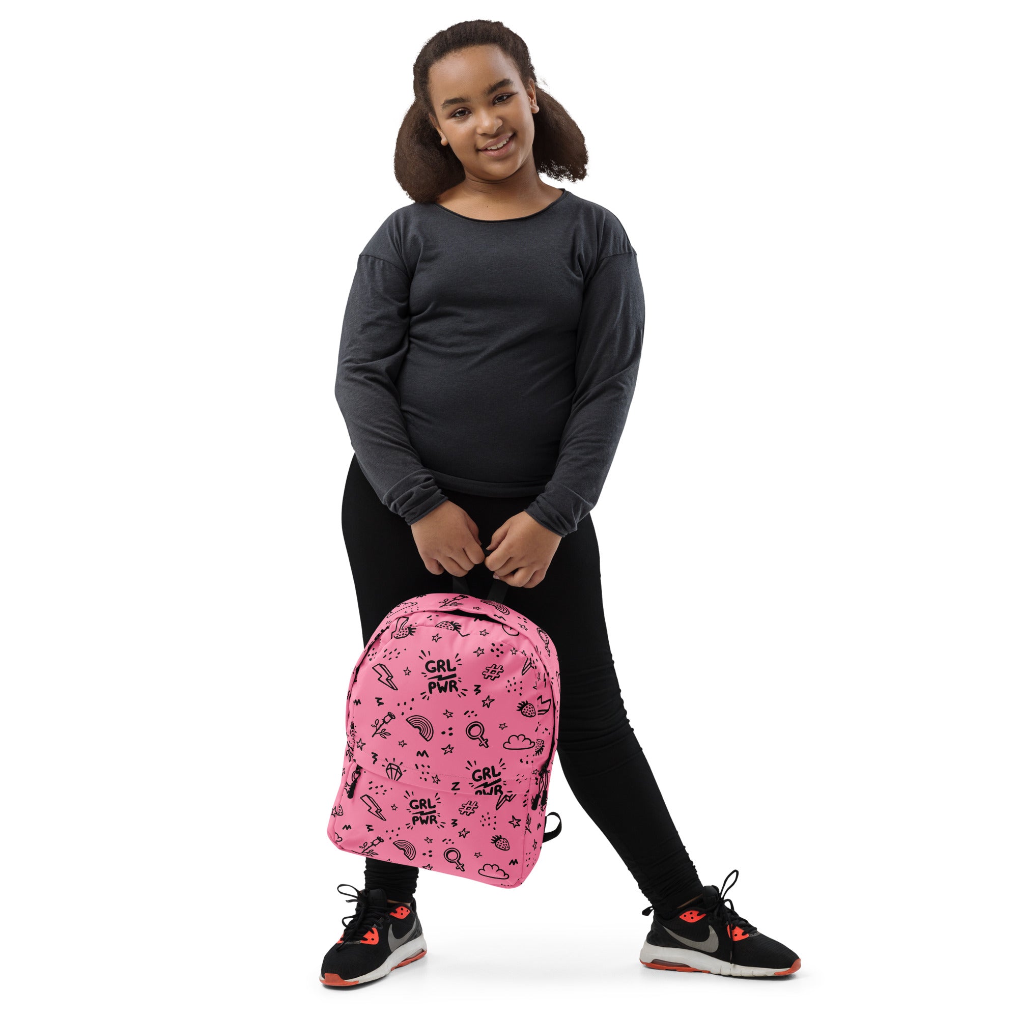 Girl Power Kids Backpack - Water-Resistant School Bag With Adjustable Padded Straps & Breathable Mesh Back