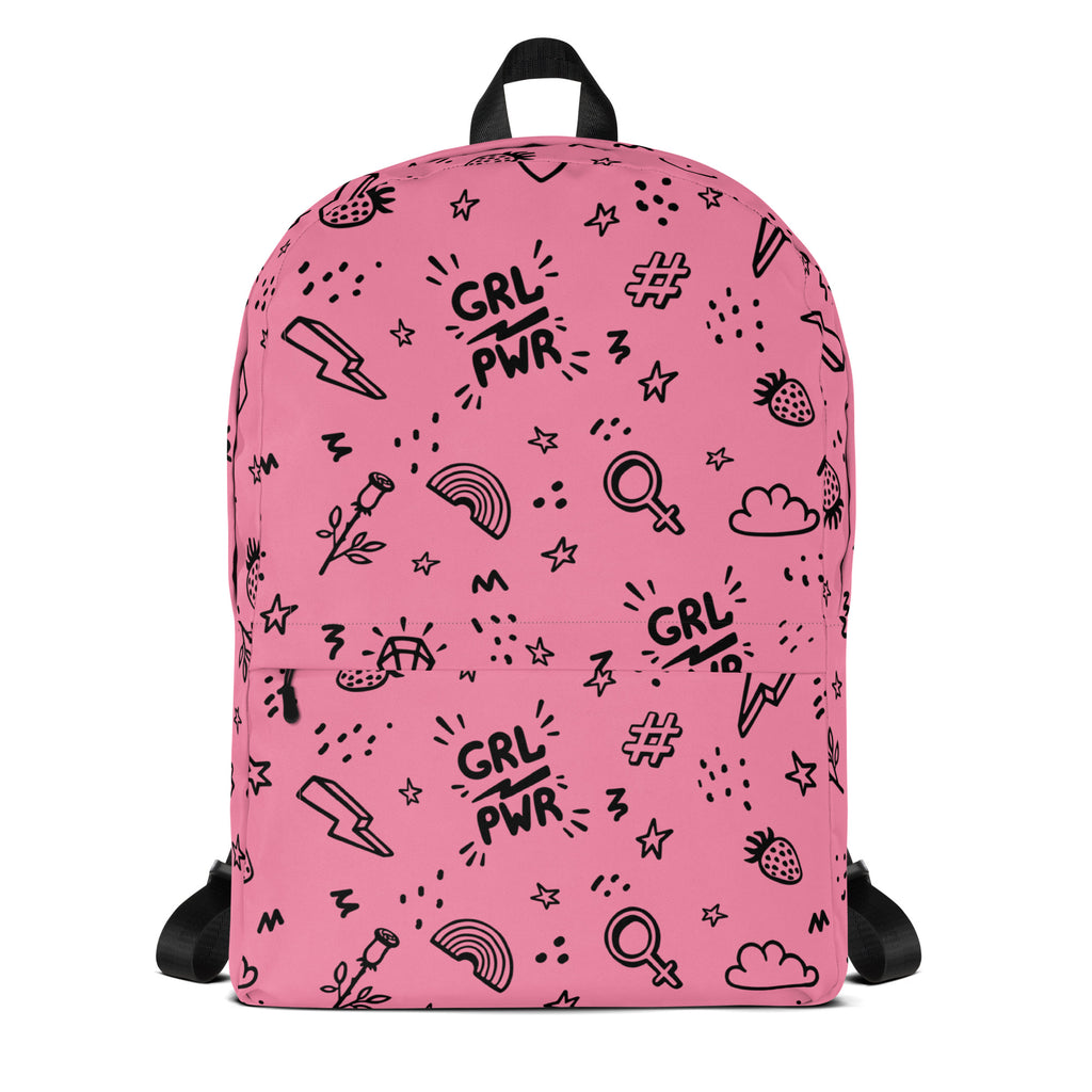 Girl Power Kids Backpack - Water-Resistant School Bag With Adjustable Padded Straps & Breathable Mesh Back