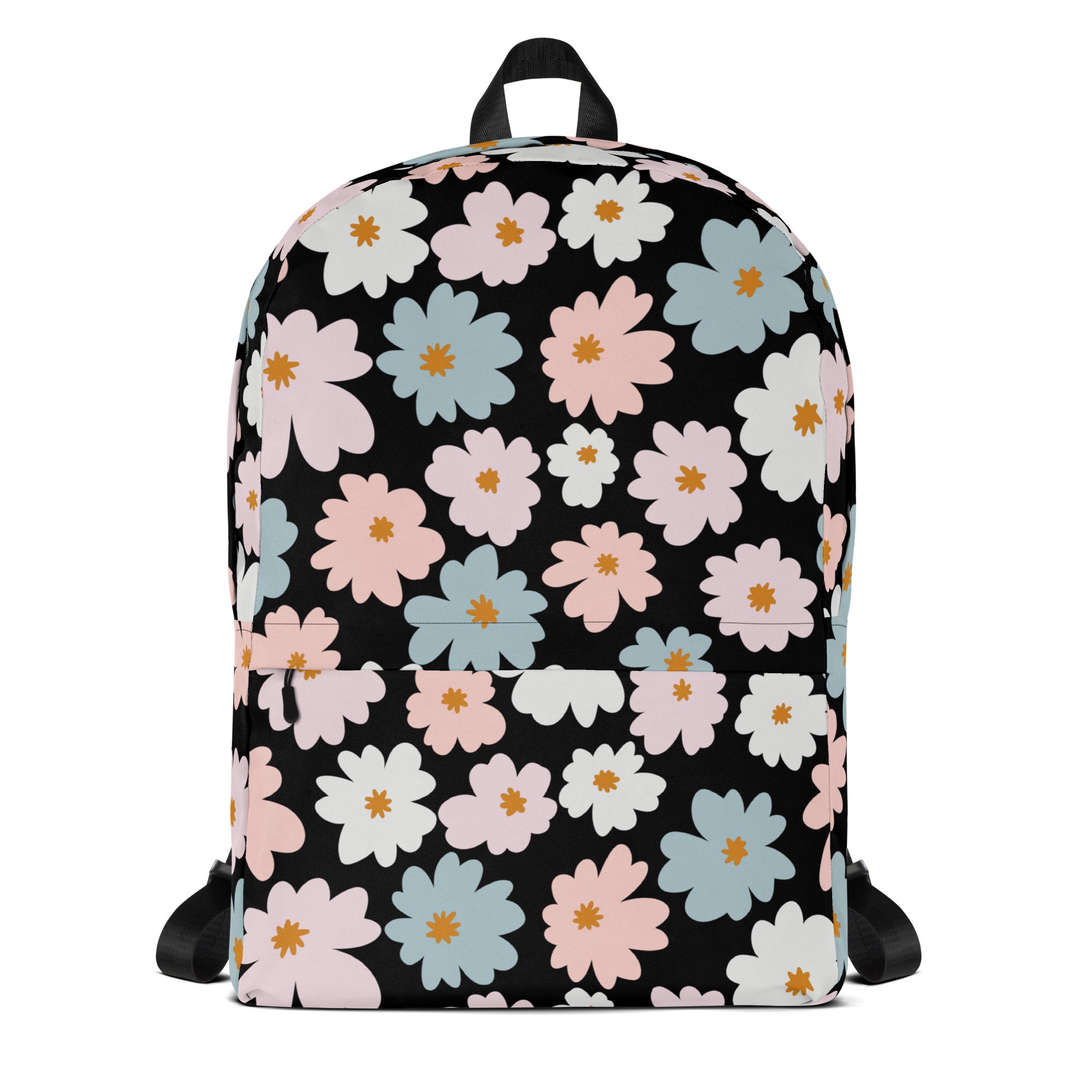 Girls Retro Floral Backpack - Water-Resistant School Bag With Adjustable Padded Straps & Breathable Mesh Back