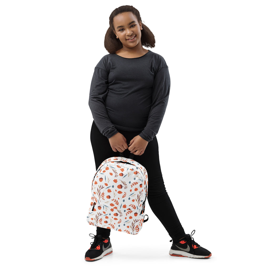 Kids Fall Acorn Backpack - Water-Resistant School Bag With Adjustable Padded Straps & Breathable Mesh Back