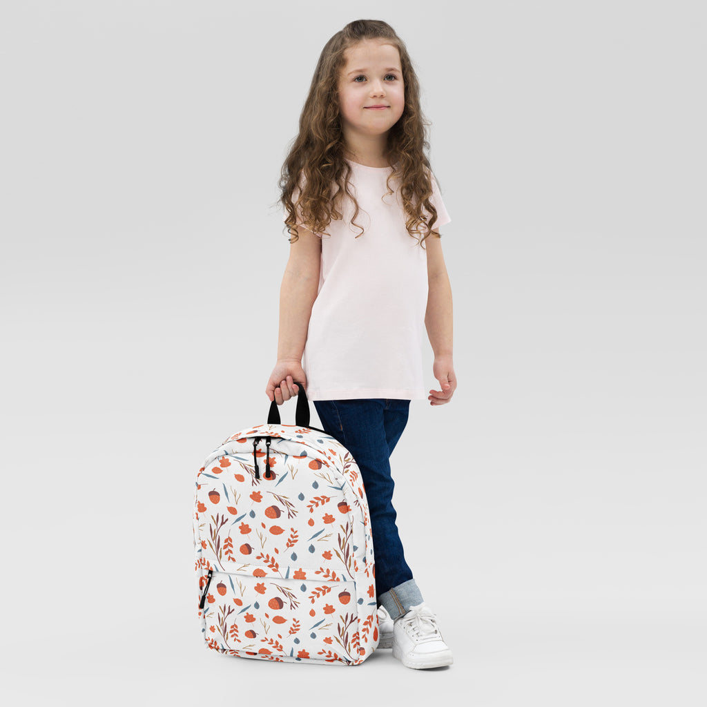 Kids Fall Acorn Backpack - Water-Resistant School Bag With Adjustable Padded Straps & Breathable Mesh Back
