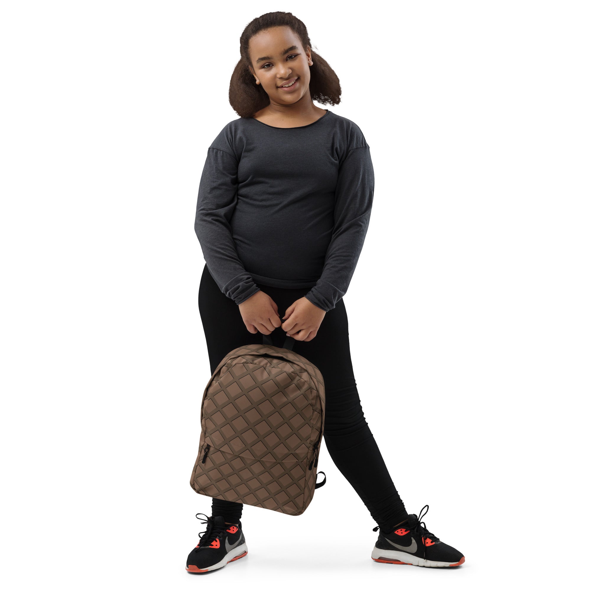 Kids Chocolate Waffle Cone Backpack - Water-Resistant School Bag With Adjustable Padded Straps & Breathable Mesh Back