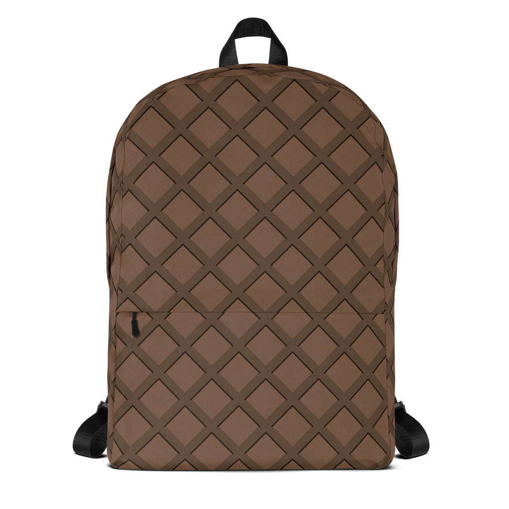 Kids Chocolate Waffle Cone Backpack - Water-Resistant School Bag With Adjustable Padded Straps & Breathable Mesh Back